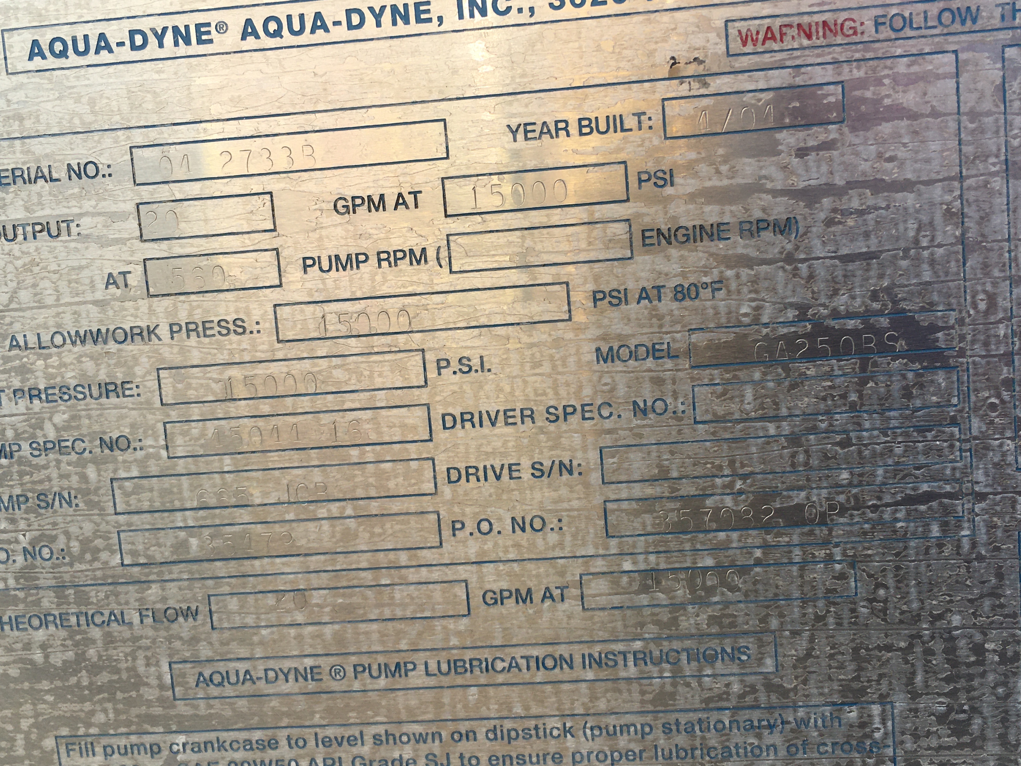 BOMBA DE AGUA AQUA-DYNE GA250BS